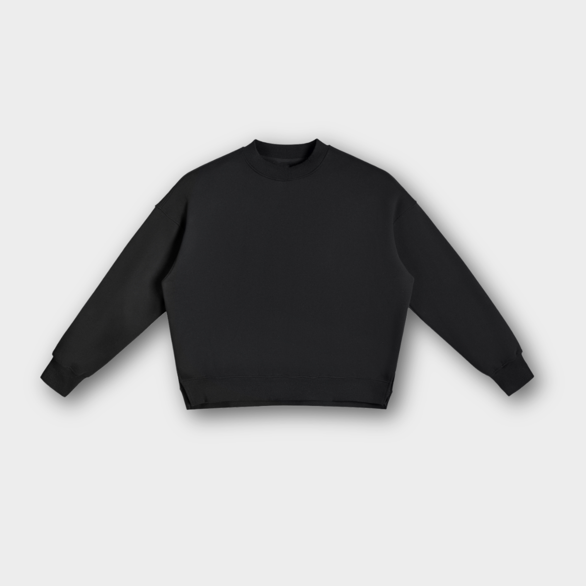 Boxy Basics - Black Round Neck