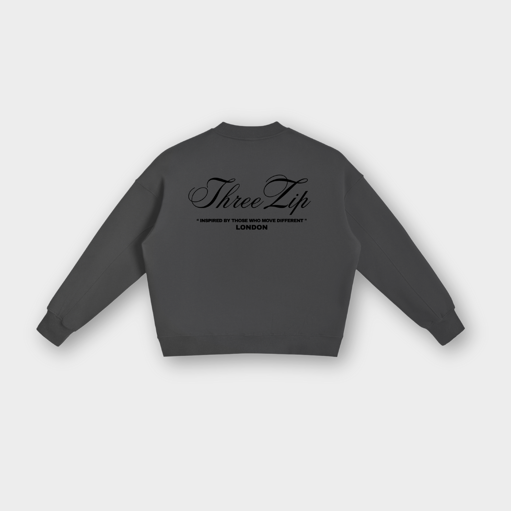 Boxy Basics - Charcoal Round Neck